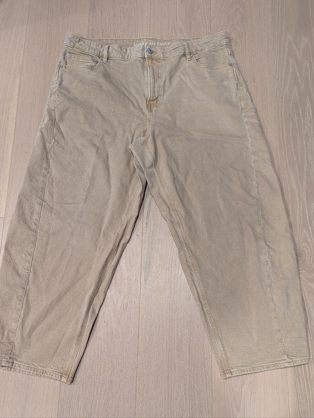Tan Barrel Jeans